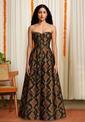 Multicolor Brocade Dress