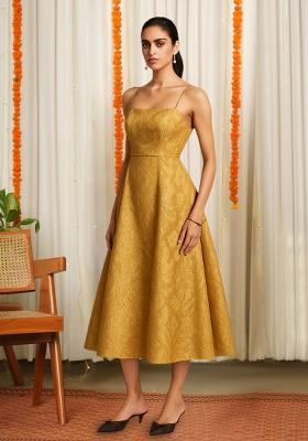 Golden Brocade Dress