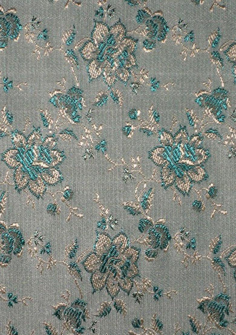 Green Brocade Dress - Indya