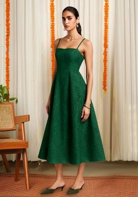 Green Brocade Dress