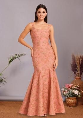 Pink Brocade Dress