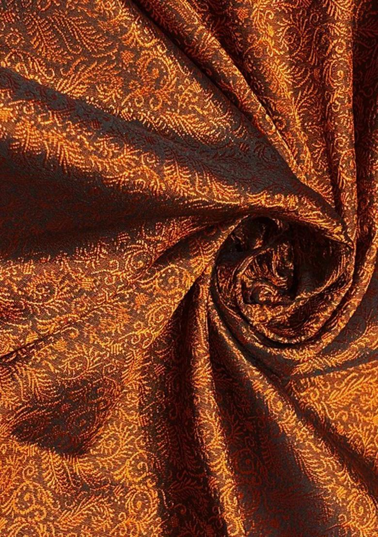 Orange Brocade Dress