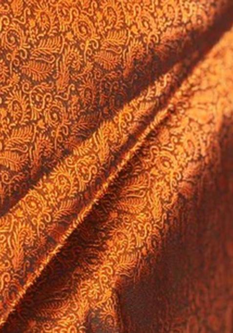 Orange Brocade Dress