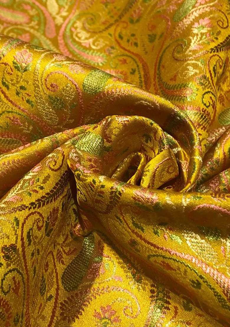 Green Brocade Dress - Indya