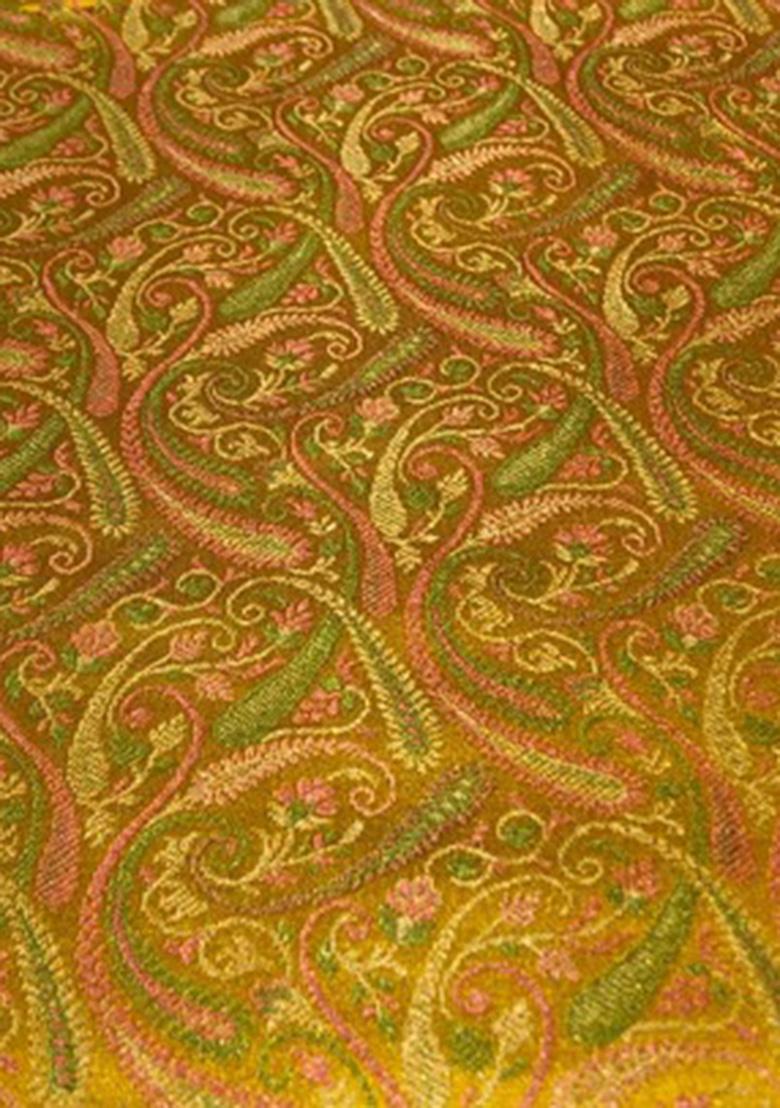 Green Brocade Dress - Indya