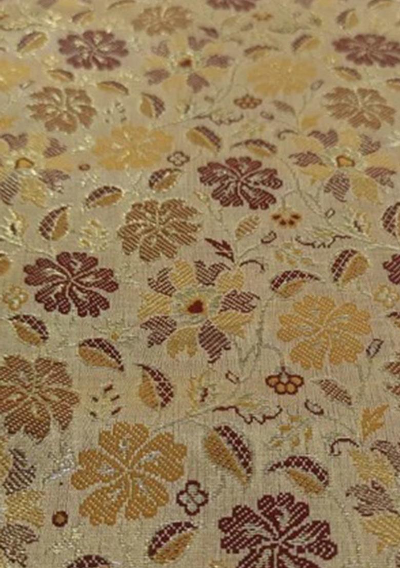 Yellow Brocade Dress - Indya