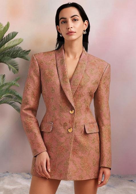 Multicolor Brocade Dress