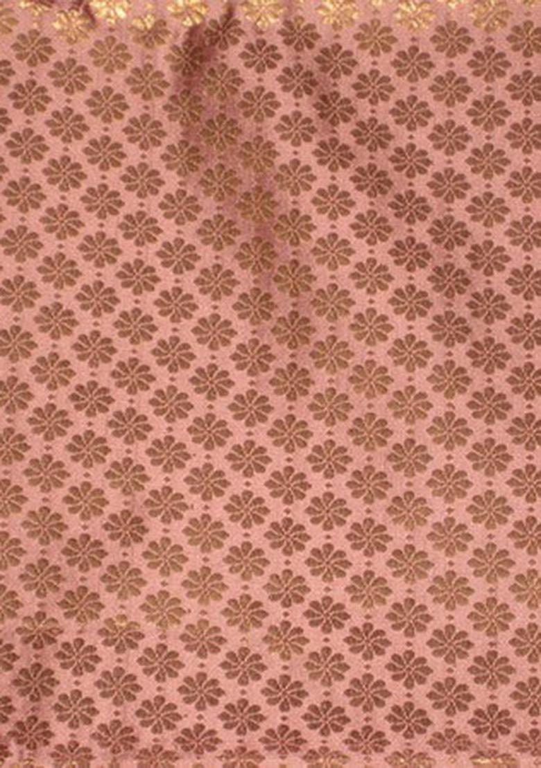 Brown Brocade Dress - Indya