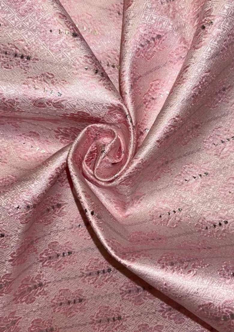 Pink Brocade Dress - Indya
