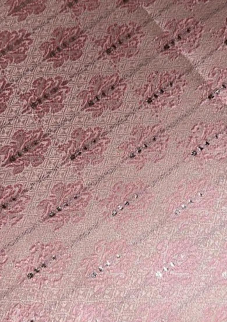 Pink Brocade Dress - Indya