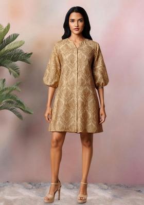 Golden Brocade Dress