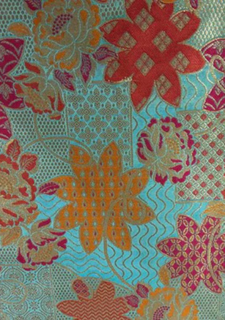 Multicolor Brocade Dress - Indya