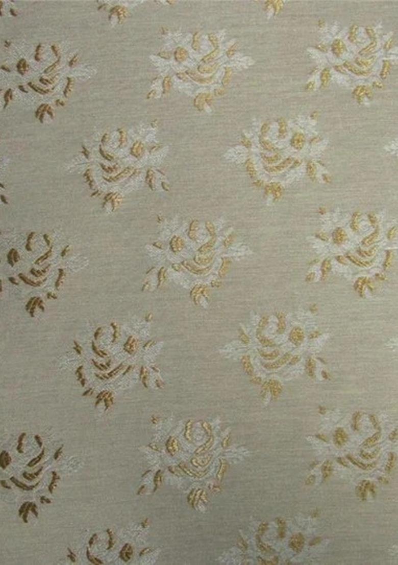 Beige Brocade Dress - Indya