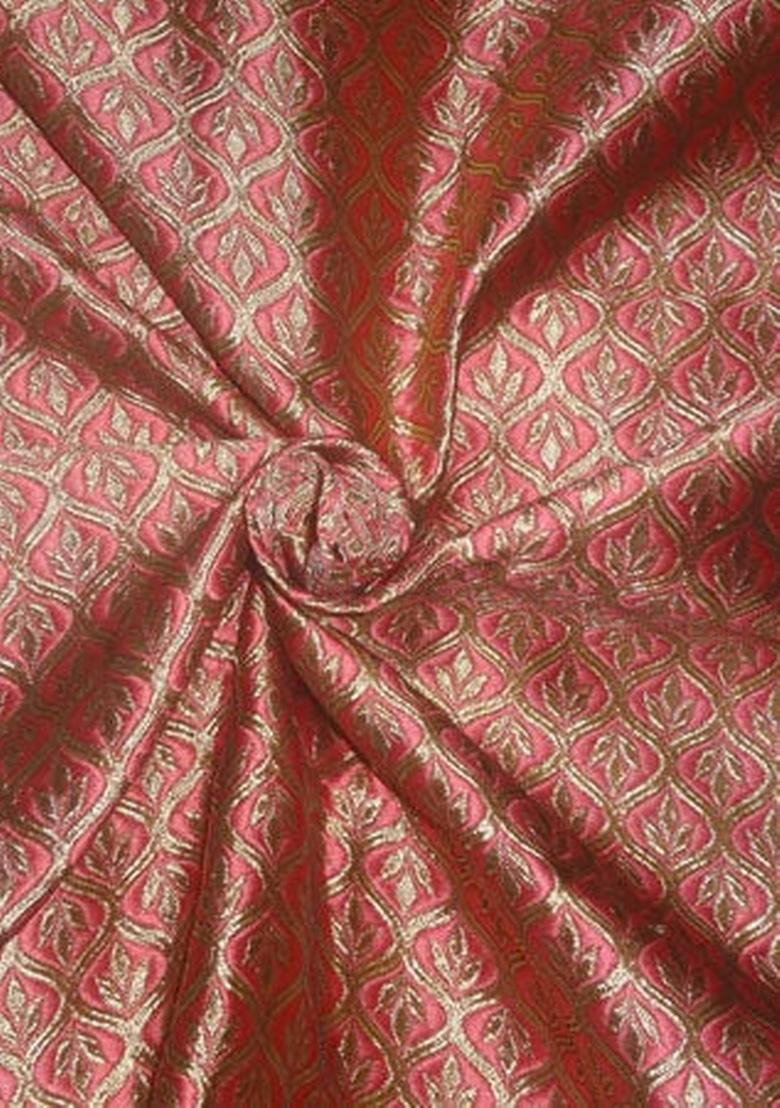 Pink Brocade Dress - Indya
