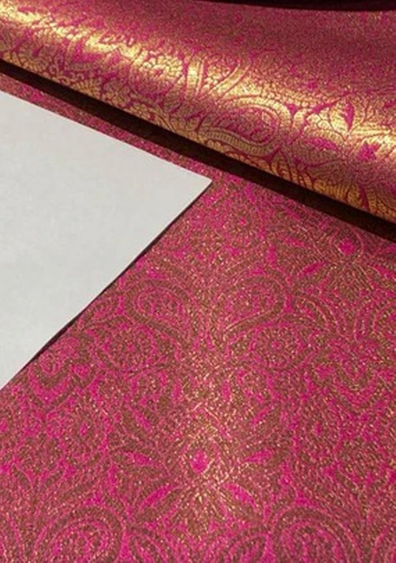 Orange Brocade Dress - Indya