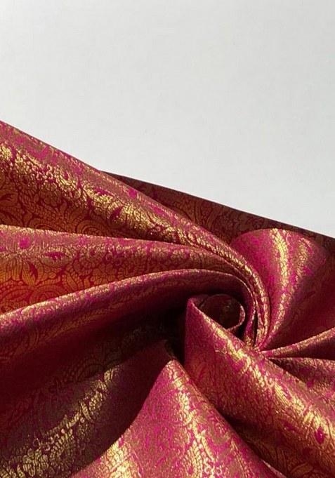 Orange Brocade Dress