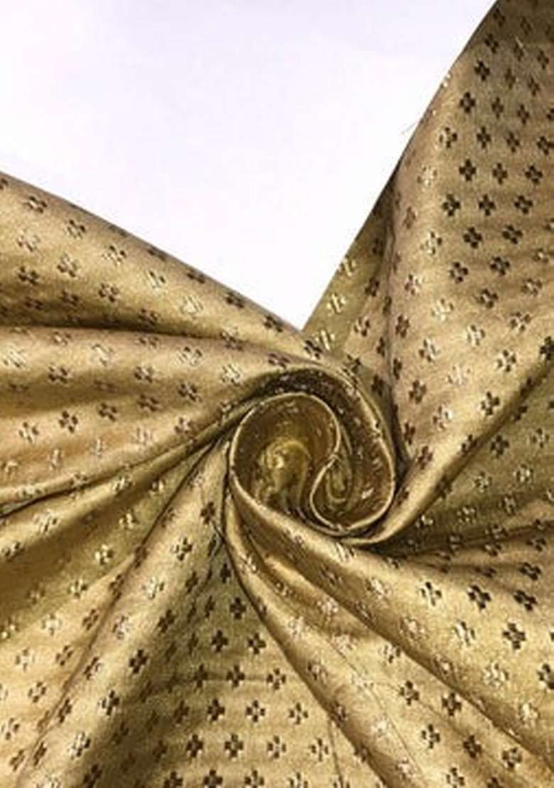 Golden Brocade Dress - Indya
