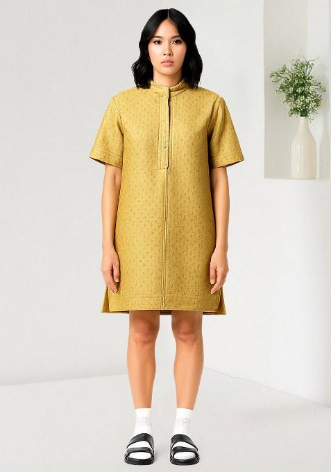 Golden Brocade Dress