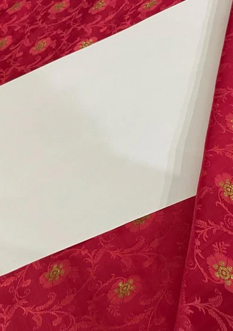 Red Brocade Dress - Indya