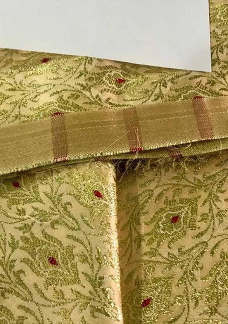 Green Brocade Dress - Indya