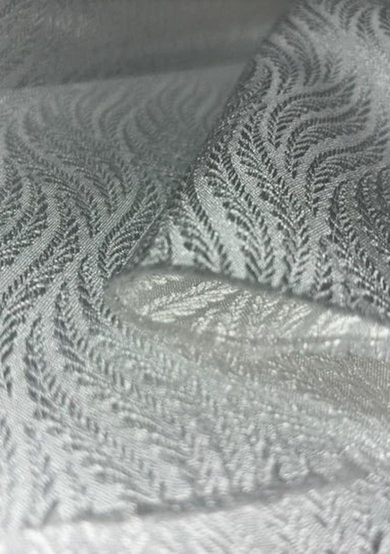 Grey Brocade Dress - Indya