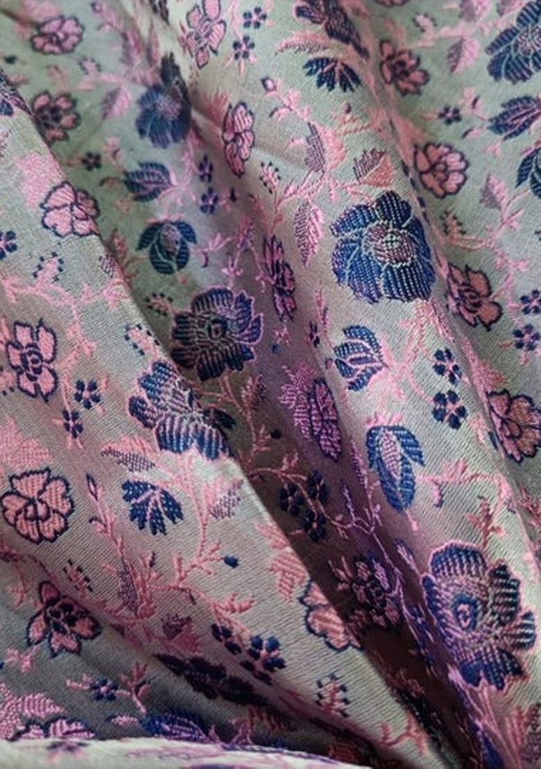 Pink Brocade Dress - Indya