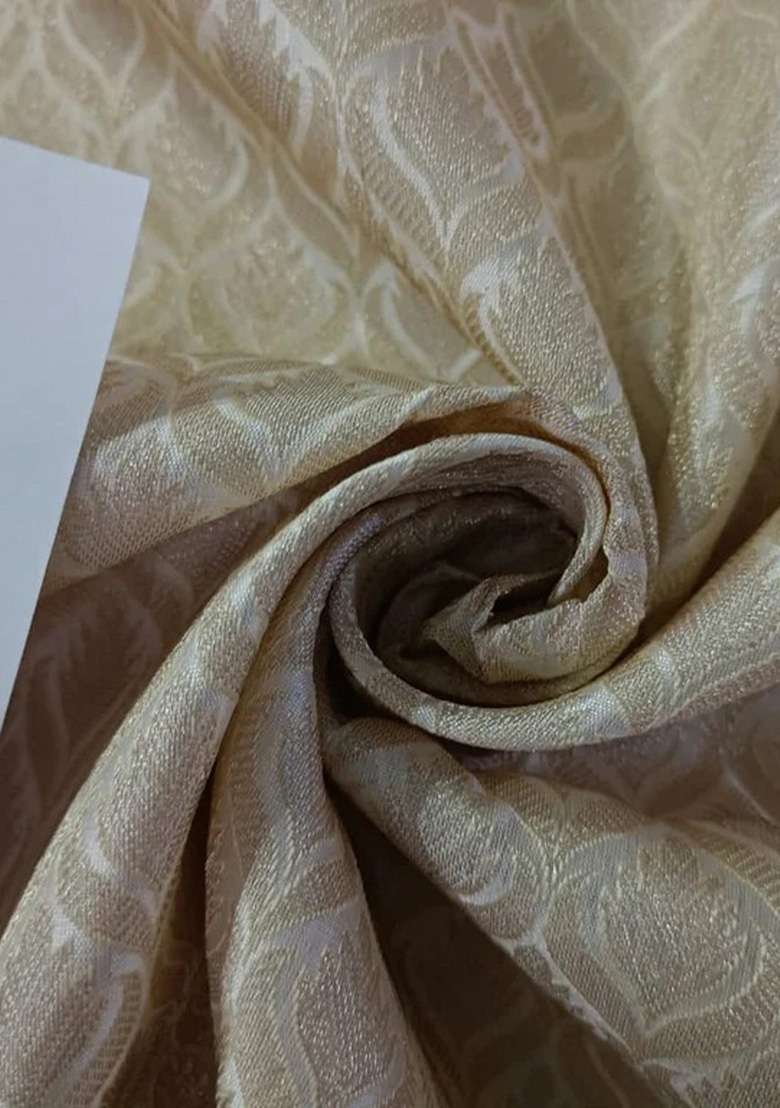 Beige Brocade Dress - Indya