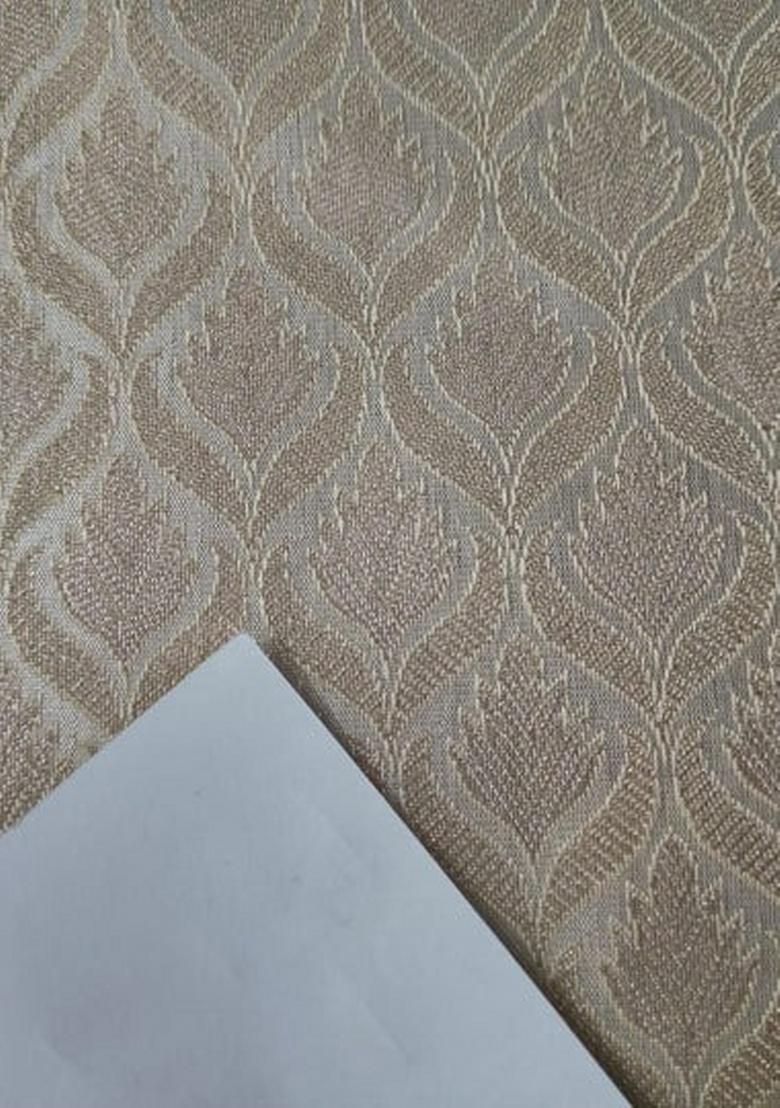 Beige Brocade Dress - Indya