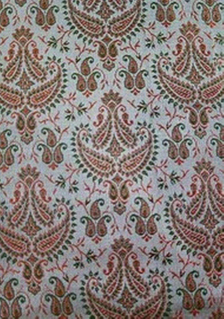 Blue And Orange Brocade Dress - Indya