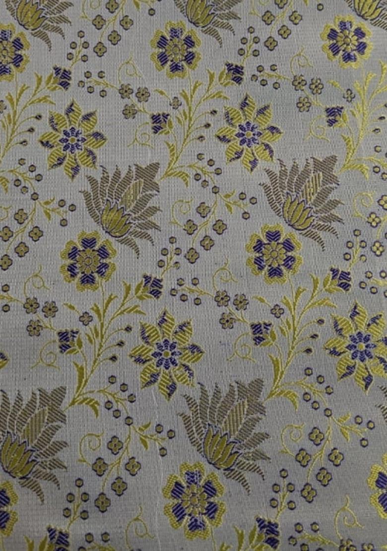 Silver Brocade Dress - Indya