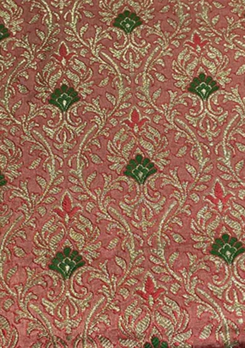 Pink Brocade Dress - Indya