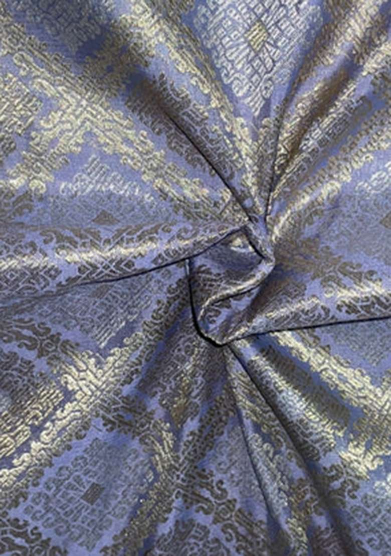 Lilac Brocade Dress - Indya