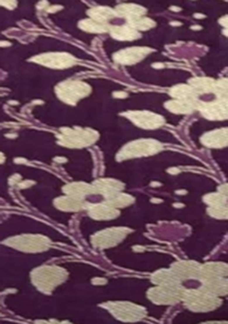 Purple Brocade Dress - Indya