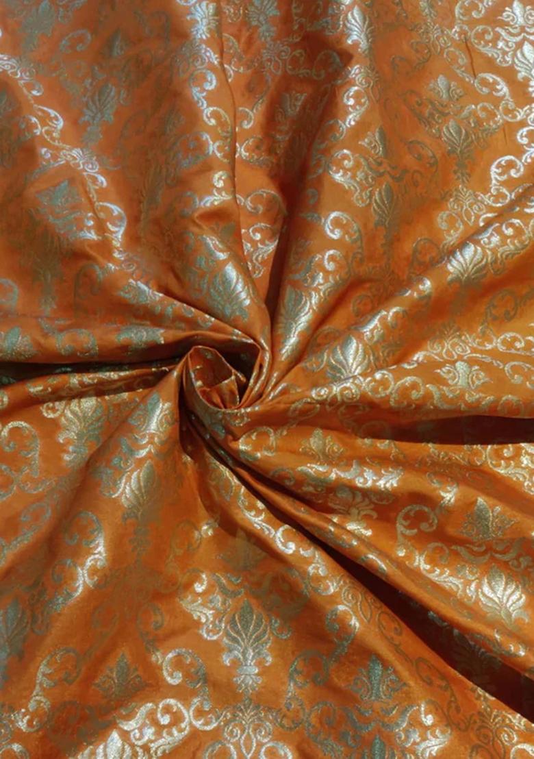 Orange Brocade Dress