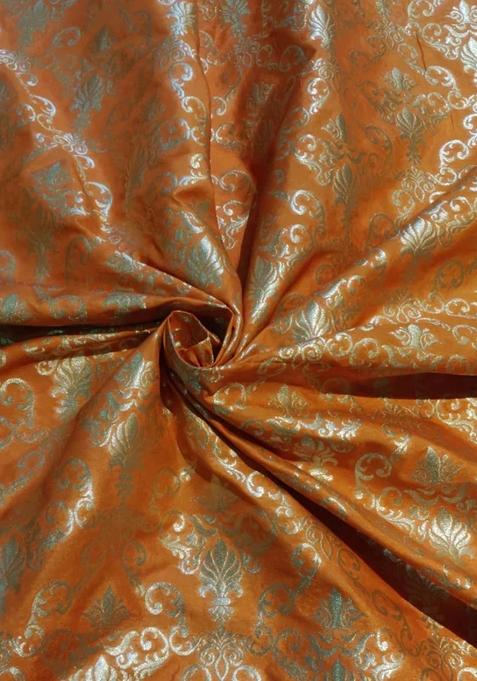 Orange Brocade Dress