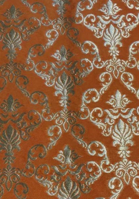 Orange Brocade Dress