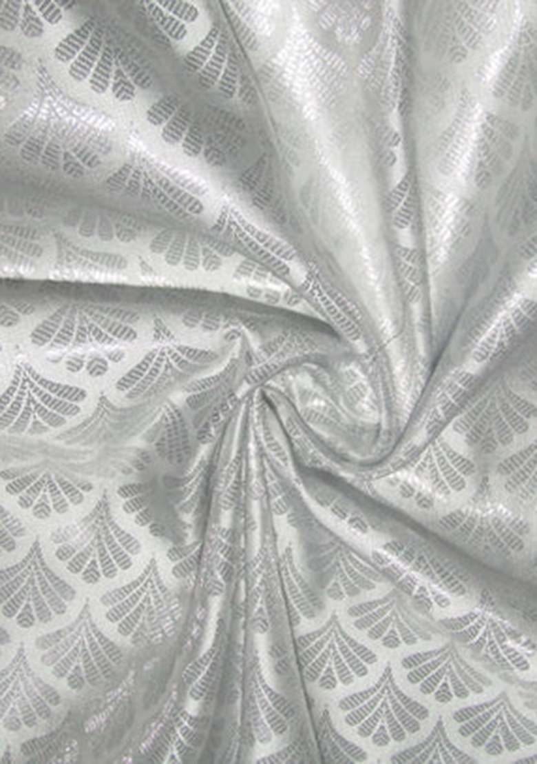 Silver Brocade Dress - Indya