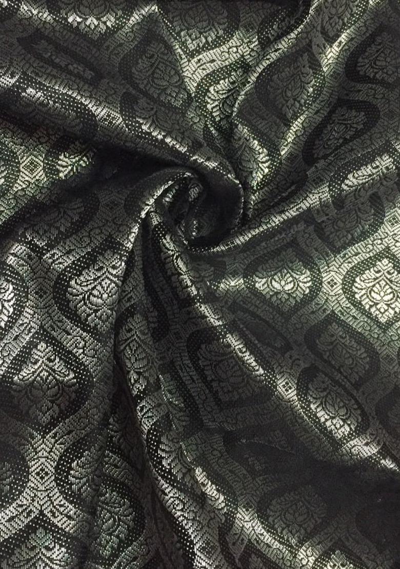 Black Brocade Dress - Indya