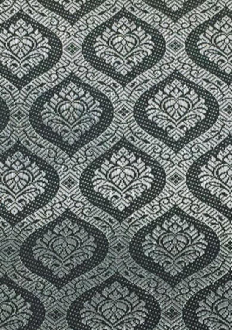 Black Brocade Dress - Indya