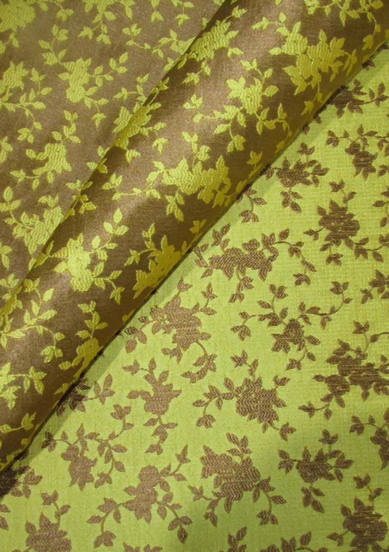 Mustard Yellow Brocade Dress - Indya