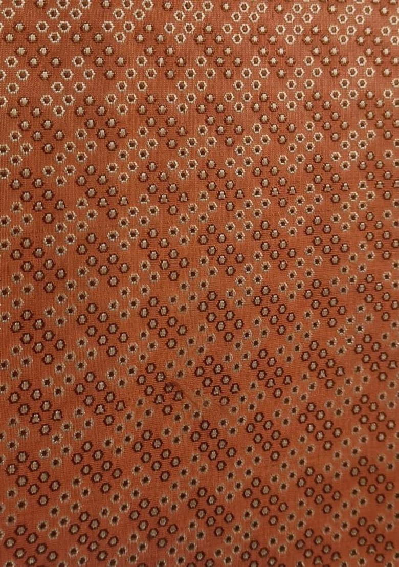 Orange Brocade Dress - Indya