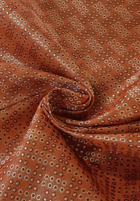 Orange Brocade Dress