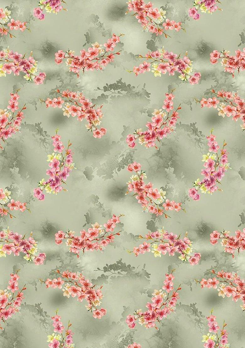 Grey Printed Satin Fusion Set - Indya