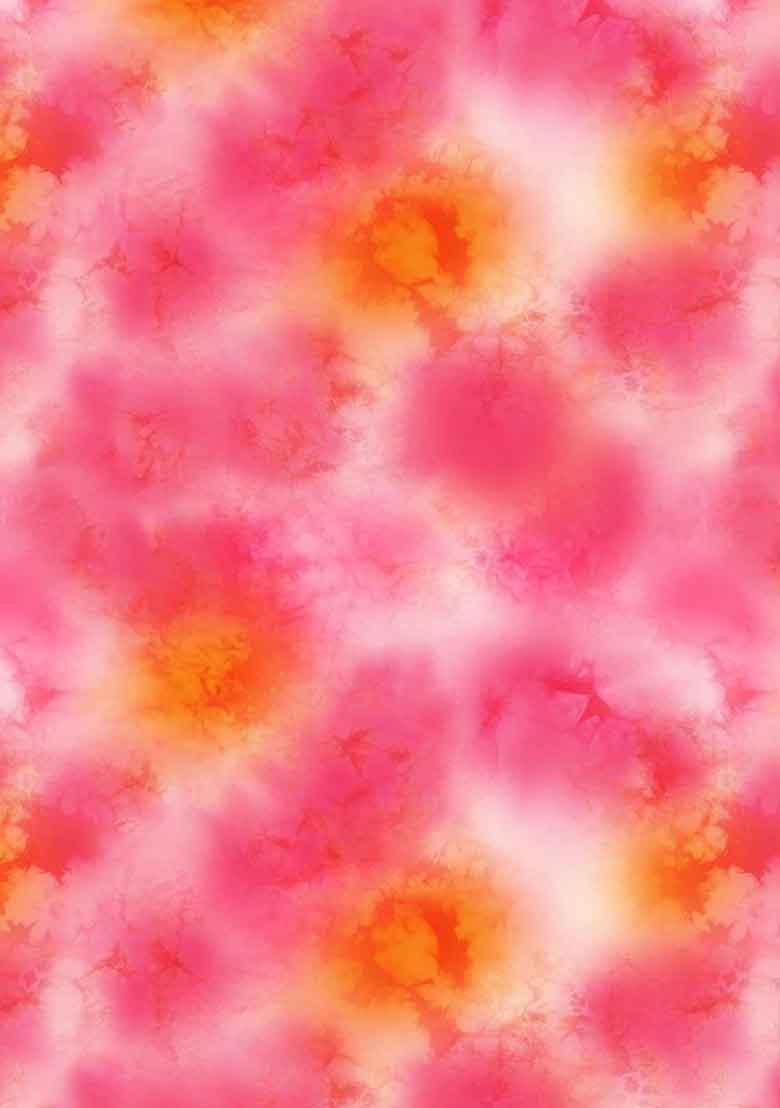 Pink Printed Organza Fusion Set - Indya