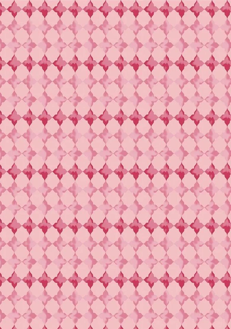 Pink Printed Chiffon Fusion Set - Indya