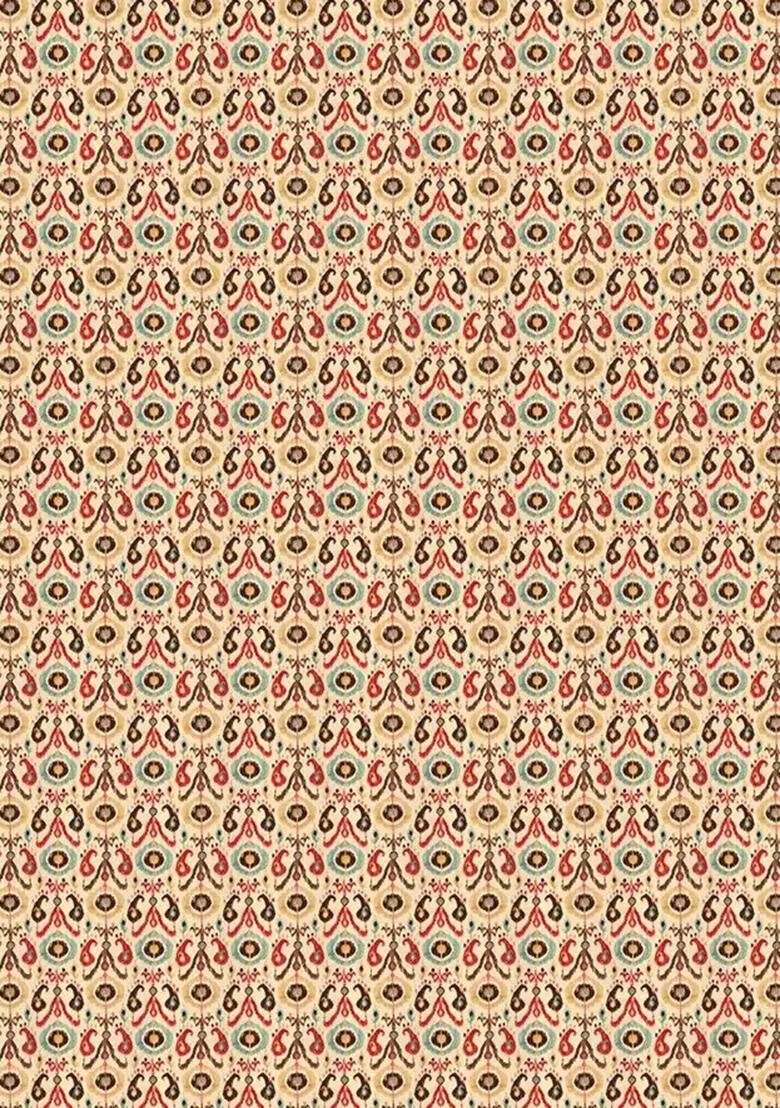 Beige Printed Chiffon Fusion Set - Indya