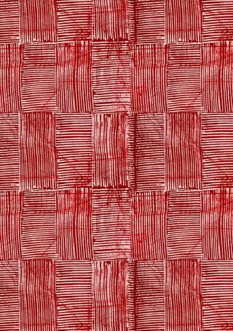 Red Printed Chiffon Fusion Set