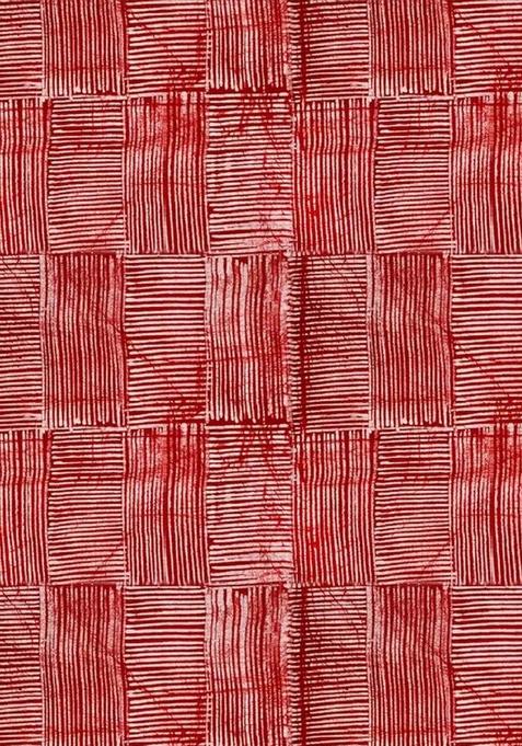 Red Printed Chiffon Fusion Set