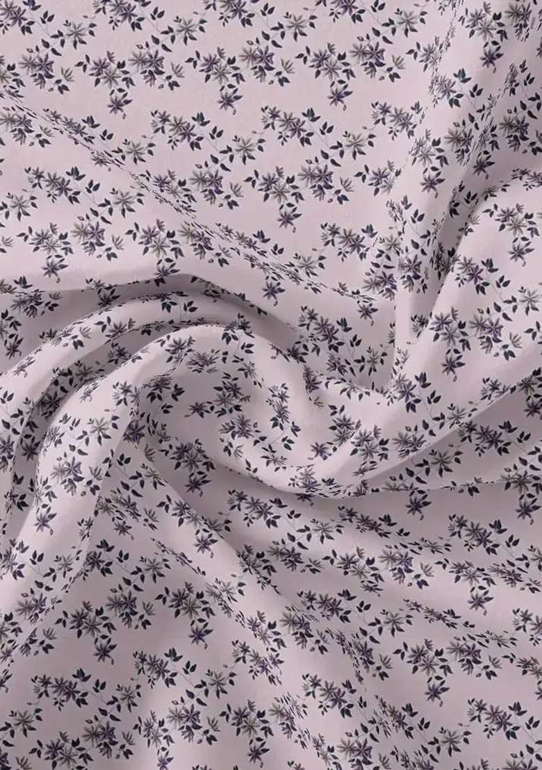 Pink Printed Polyester Fusion Set for Diwali and Festive Wear - Indya
