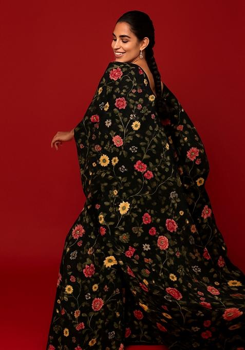 Black Printed Polyester Fusion Set